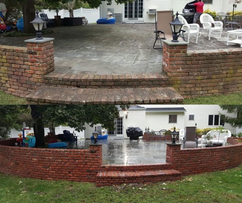 Before & After Residential Pressure Washing In Long Island