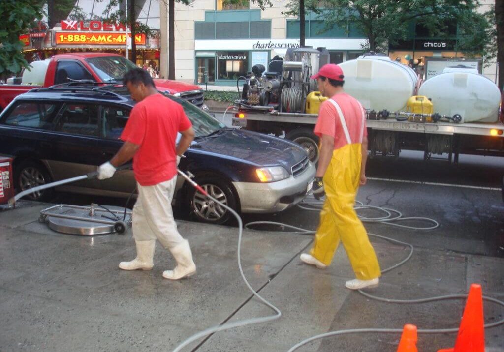 Hot Water Concrete Cleaning The answer to a better place of business can be as easy as clean concrete! Clean County is the Tri State area’s source for hardscapes that enhance your entire property. Clean Concrete Equals Better Business We make it our job to stop dirty concrete in its tracks. High-traffic properties tend to accumulate a lot of wear and tear, and your hardscapes are the first to show it. The Clean County technicians combat that with: Chewing Gum Removal Stain Removal Grease, oil, and dirt removal No amount of grime is a match for our concrete cleaning solution – and if your hardscapes are especially dirty, don’t sweat it. We are up for the challenge.